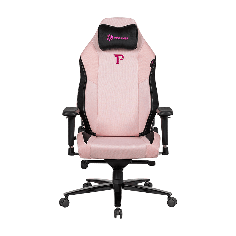 RXGAMER RX-2070-1R-B Moderna malha rosa respirável com pedais Cadeira para jogos de computador doméstico