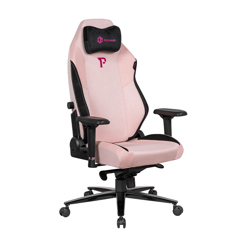 RXGAMER RX-2070-1R-B Moderna malha rosa respirável com pedais Cadeira para jogos de computador doméstico